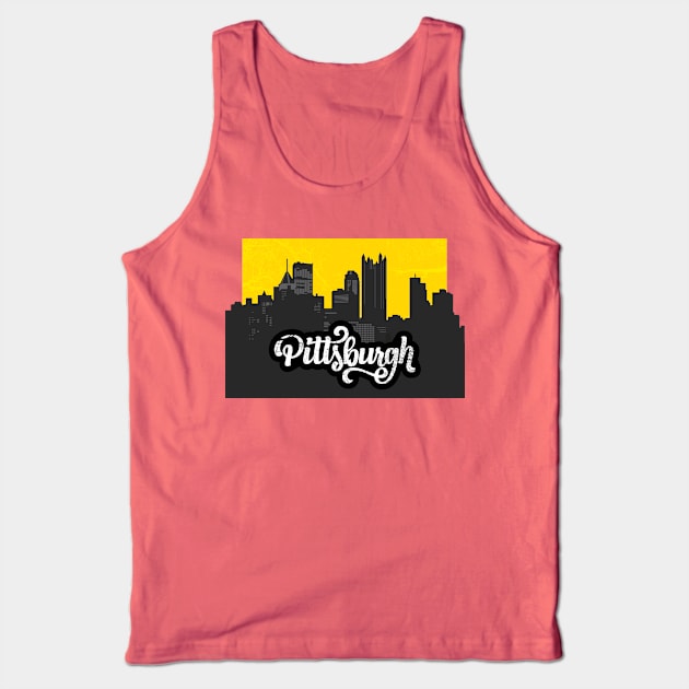 Pittsburgh Skyline Tank Top by polliadesign